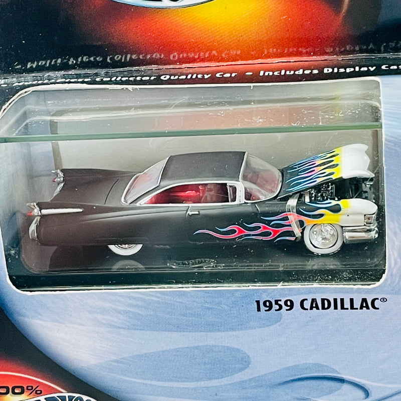 2001 Hot Wheels 100% Black Box Limited Edition 1959 Cadillac Eldorado negro Llantas de Goma RR