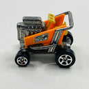 2001 Hot Wheels Express Lane 111 naranja neón 5SP base ZAMAC - Loose