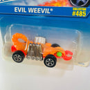1996 Hot Wheels Eevil Weevil 485 naranja brillante 5SP tarjeta Coolest to Collect
