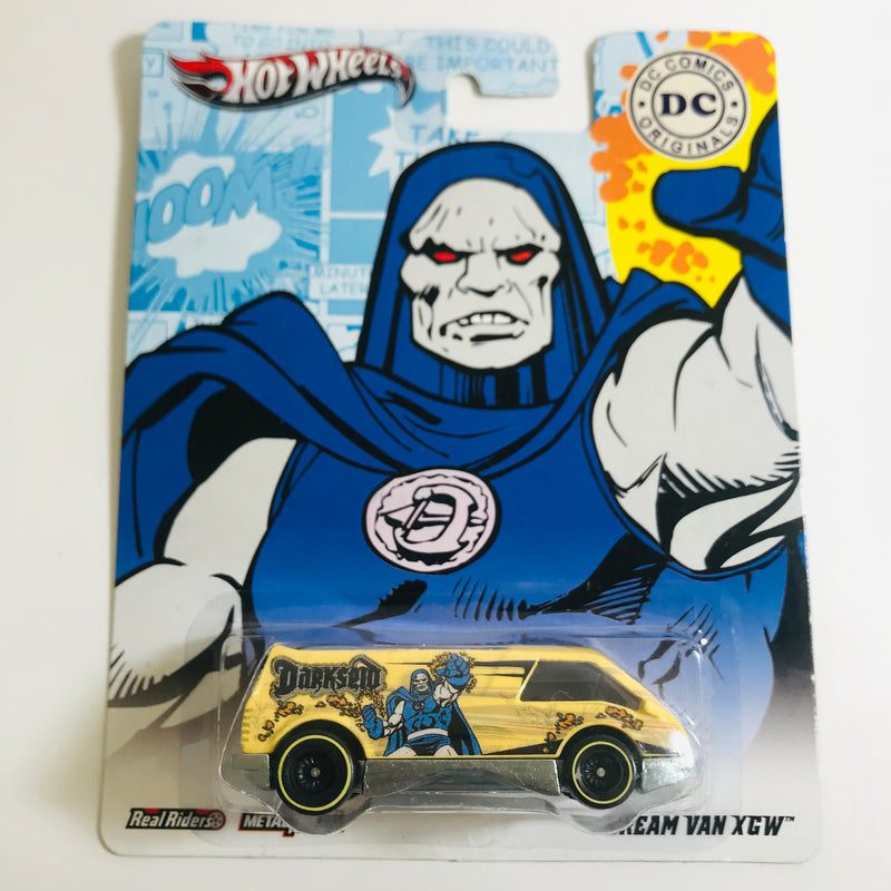 2012 Hot Wheels Nostalgic Brands DC Comics Darkseid Dream Van XGW amarillo Llantas de Goma RR base ZAMAC