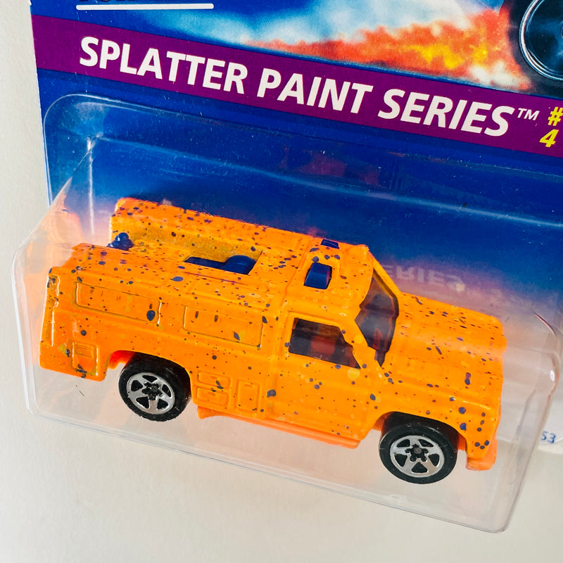1996 Hot Wheels Splatter Paint Series Rescue Ranger naranja 5SP