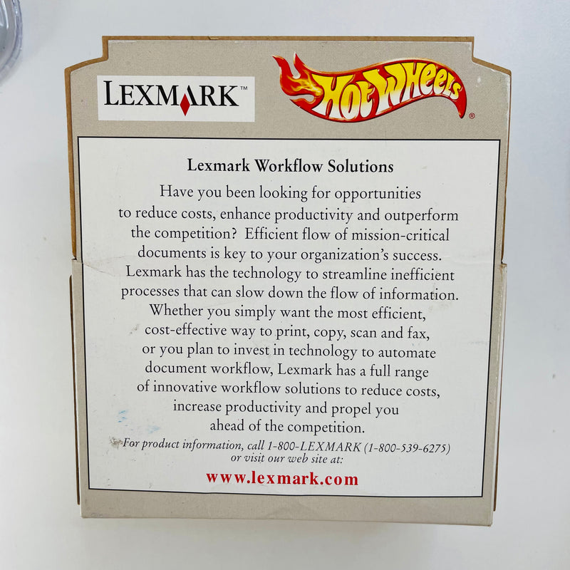 2001 Hot Wheels Special Edition Lexmark 67 Pontiac GTO blanco Llantas de Goma RR
