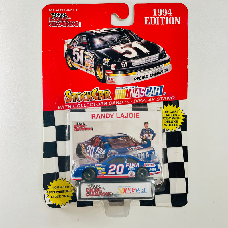 1994 Racing Champions Stock Car NASCAR Randy Lajoie 20 Fina Ford Thunderbird azul Llantas Goodyear