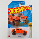 2022 Hot Wheels Baja Blazers Hummer Humvee naranja 6SP base ZAMAC