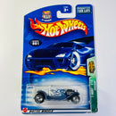 2003 Hot Wheels Treasure Hunt T-Hunt Hooligan 001 blanco Llantas de Goma RR Goodyear base ZAMAC