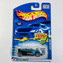 2002 Hot Wheels Lotus Elise 340R 201 azul metálico Y5 base ZAMAC