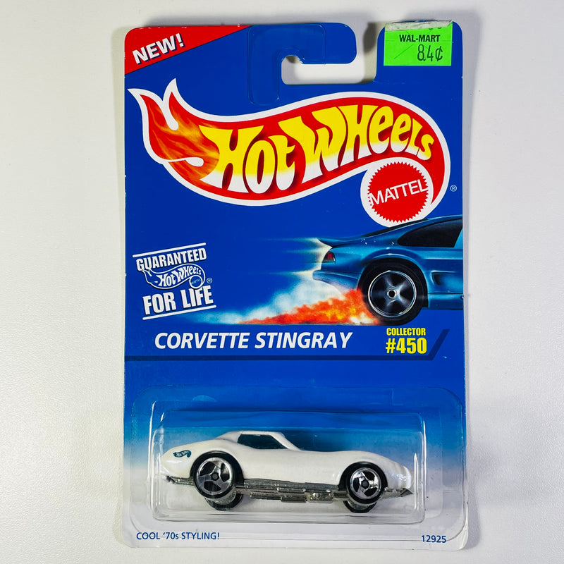 1996 Hot Wheels Corvette Stingray 450 blanco 3SP base ZAMAC