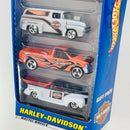 2001 Hot Wheels Harley Davidson 5 Pack Set de 5 - Ford Bronco 4-Wheeler, 79 Ford Truck, 56 Ford Truck, Ford F-150, 40 Ford Truck