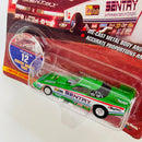 1997 Johnny Lightning Dragsters USA NHRA Limited Edition 1/15,000 Bruce Larson Sentry Gauges 90 Oldsmobile Funny Car verde con blanco