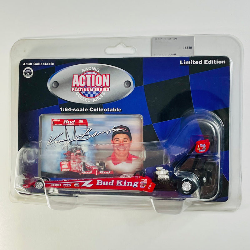 1996 Action Platinum Series Racing Collectibles Limited Edition 1/13,580 Kenny Bernstein Bud King Dragster rojo Llantas de Goma