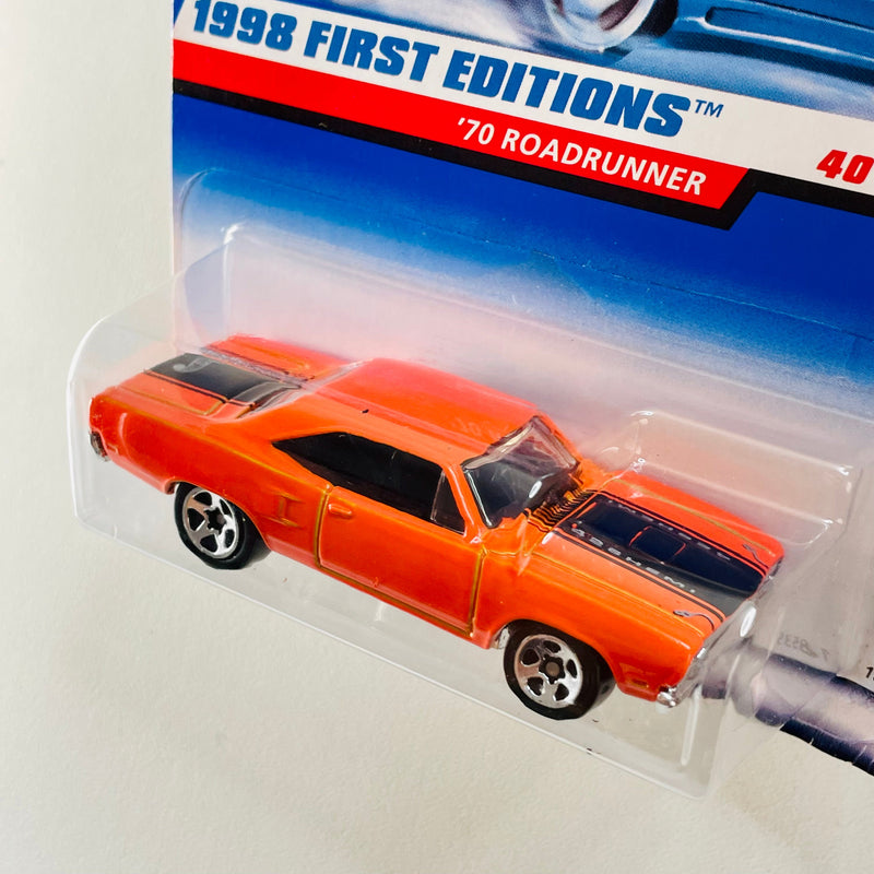 1998 Hot Wheels First Editions 70 Plymouth Roadrunner naranja 5SP