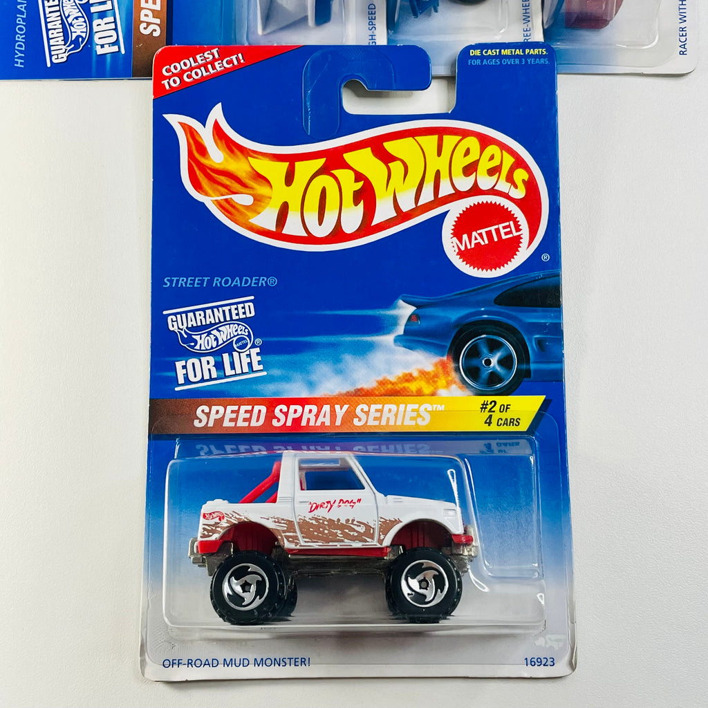 1997 Hot Wheels Speed Spray Series Colección Set de 4 - Hydroplane, St