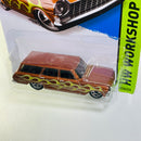 2014 Hot Wheels HW Workshop 64 Chevy Nova Station Wagon marrón metálico 5SP