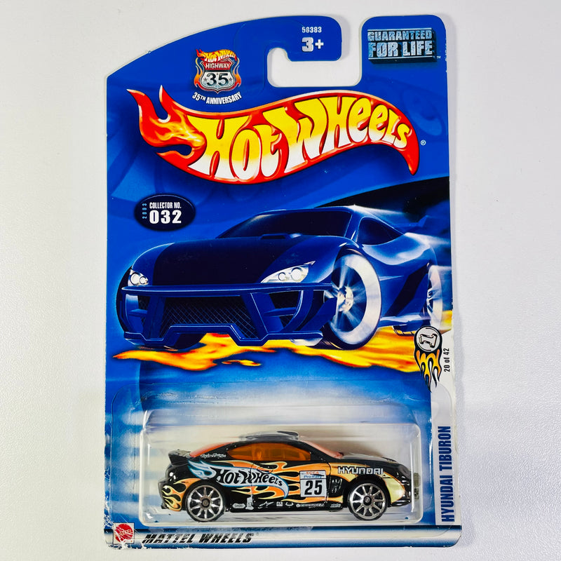 2003 Hot Wheels Hyundai Tiburon 032 negro 10SP