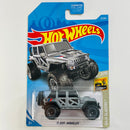 2019 Hot Wheels Baja Blazers 17 Jeep Wrangler gris metálico BLOR