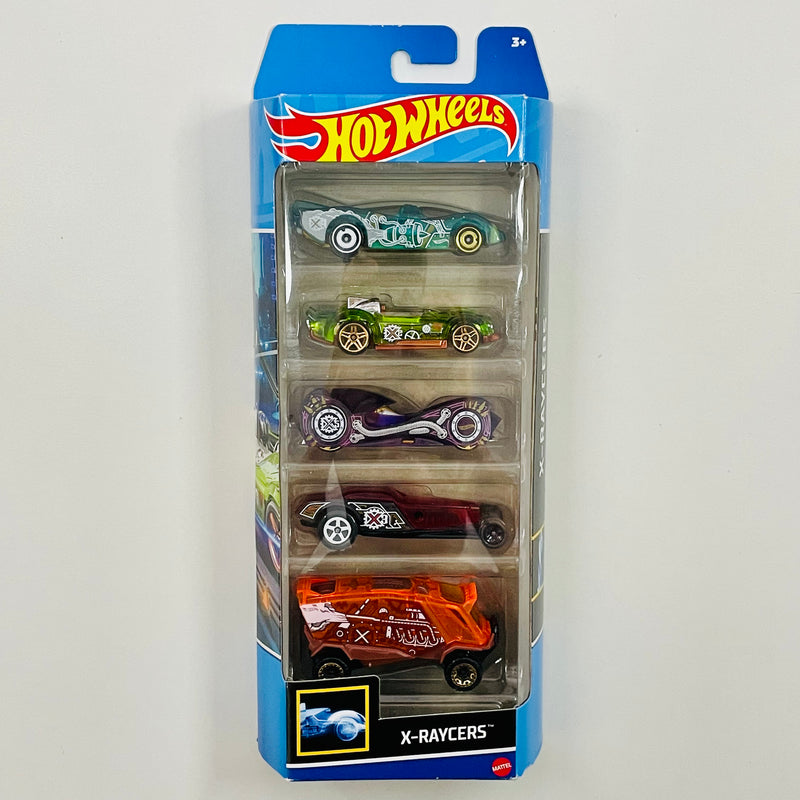 2022 Hot Wheels X-Raycers 5 Pack Set de 5 - Power Pistons, Monteracer, Cloak and Dagger, Hi-Roller, Aero Pod