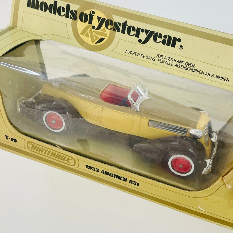 1978 Matchbox Lesney 1:43 Models of Yesteryear 1933 Auburn 851 Supercharged Speedster dorado Llantas de Goma de Inglaterra - Escala 1:43