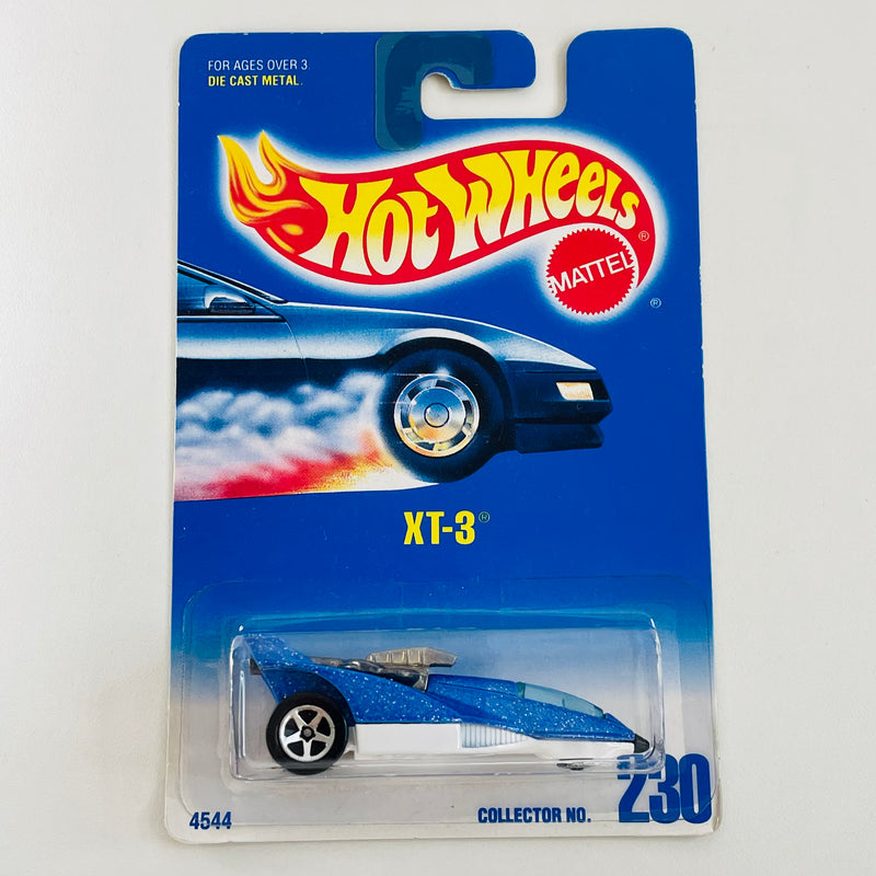 1995 Hot Wheels XT-3 230 azul metálico con blanco 5SP