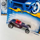 2001 Hot Wheels Skull & Crossbones Colección Set de 4 - Rigor Motor, Blast Lane, Deuce Roadster, Screamin' Hauler