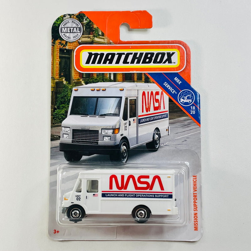 2019 Matchbox MBX Service NASA Mission Support Vehicle blanco