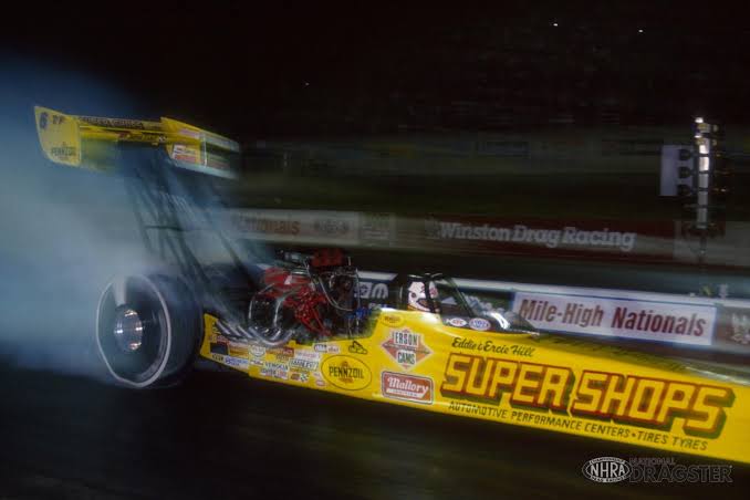 1989 Racing Champions Collectors Series 1 NHRA Eddie Hill Dragster amarillo