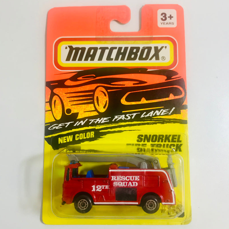 1996 Matchbox Snorkel Fire Truck 63 rojo