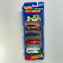 1999 Hot Wheels City Center 5 Pack Set de 5 - Good Humor Ice Cream Truck, Dodge Caravan, Mercedes SLK, Fire Eater, Recycling Truck