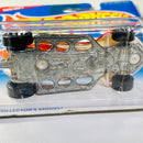 1996 Hot Wheels First Editions Turbo Flame blanco 5SP base Plata