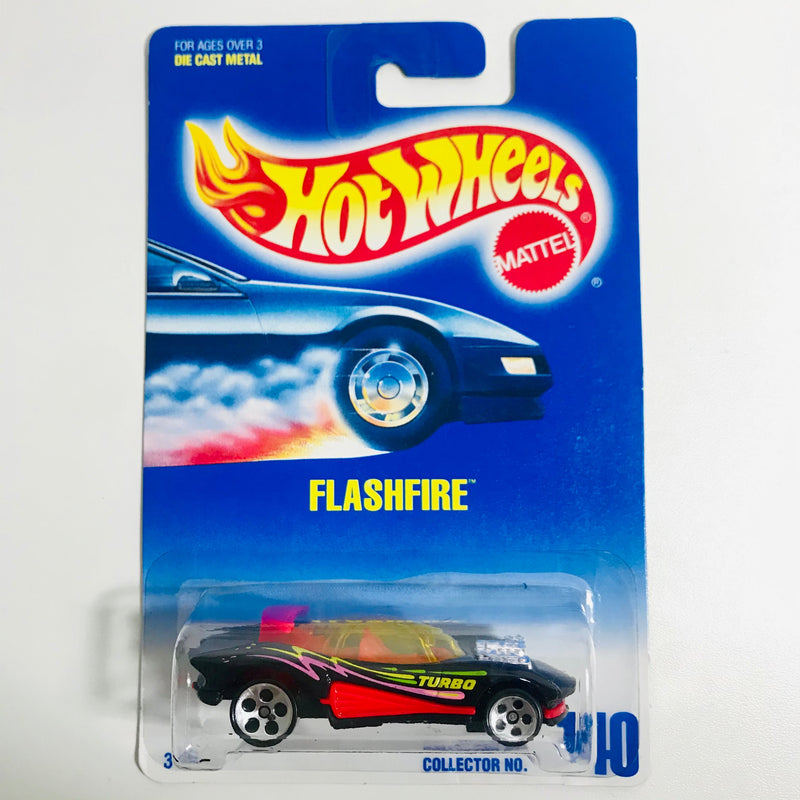1997 Hot Wheels Flashfire 140 negro 5DOT Blíster 90s