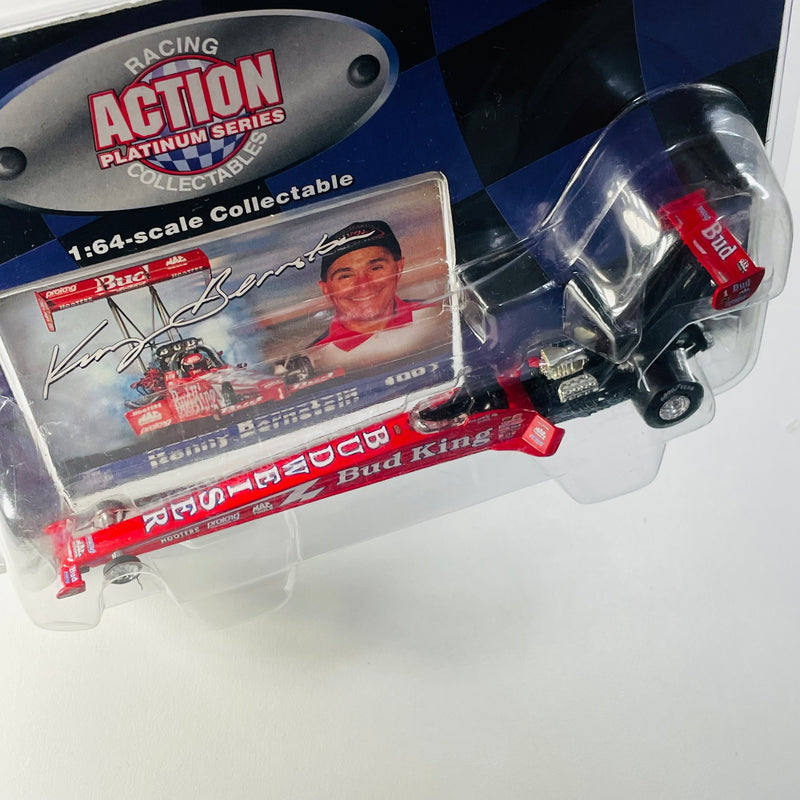 1996 Action Platinum Series Racing Collectibles Limited Edition 1/13,580 Kenny Bernstein Bud King Dragster rojo Llantas de Goma