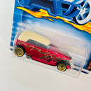 2000 Hot Wheels Hot Rod Magazine Phaeton 005 rojo metálico LW base ZAMAC