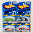 2001 Hot Wheels Fossil Fuel Series Colección Set de 4 - School Bus, Ambulance, Pontiac Firebird Funny Car, Chevrolet Camaro Z-28