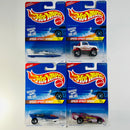 1997 Hot Wheels Speed Spray Series Colección Set de 4 - Hydroplane, Street Roader, XT-3, Ford Funny Car