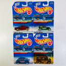 2000 Hot Wheels Circus on Wheels Series Colección Set de 4 - Chevy 56 Flashsider, 32 Ford Delivery, Fat Fendered 40 Ford, Dairy Delivery