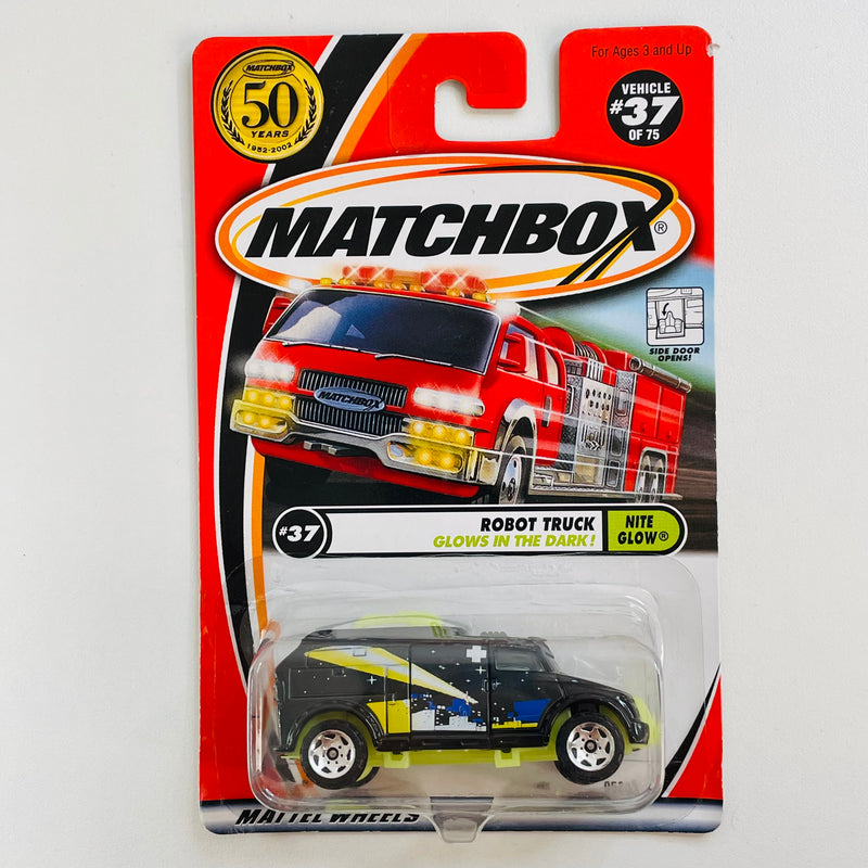 2002 Matchbox Nite Glow Robot Truck Glows in the Dark negro