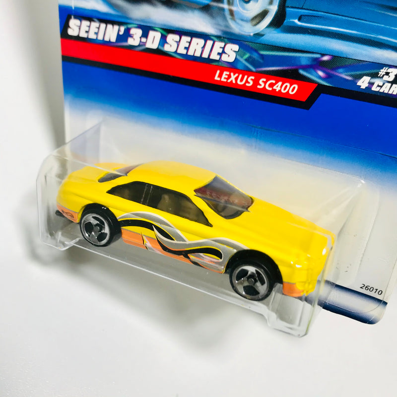 2000 Hot Wheels Seein 3-D Series Lexus SC400 amarillo 3SP