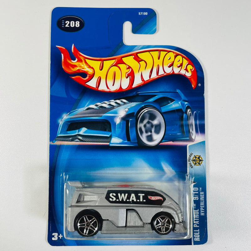 2003 Hot Wheels Roll Patrol Hyperliner 208 gris PR5