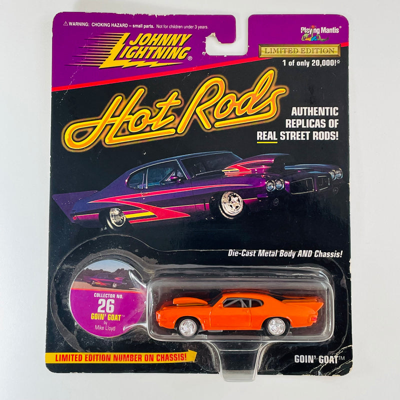 1997 Johnny Lightning Hot Rods Limited Edition 1/20,000 Mike Lloyd Goin Goat 1971 Pontiac GTO naranja