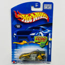 2002 Hot Wheels 35 Aniversario Scorchin' Scooter 197 dorado metálico MC3 base ZAMAC