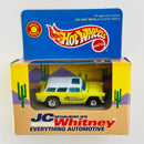 1999 Hot Wheels Limited Edition 1/10,000 JC Whitney 55 Chevy Nomad amarillo Llantas de Goma RR base ZAMAC