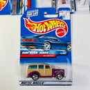 1999 Hot Wheels Surf n Fun Series Colección Set de 4 - 40s Woodie Ford, VW Bug, 55 Chevy, Chevy Nomad