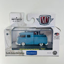 2016 M2 Machines Auto-Thentics Limited Edition 1/7,380 1959 VW Double Cab Truck USA Model Volkswagen celeste WMTS07 Exclusivo Walmart Llantas de Goma