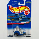 1999 Hot Wheels First Editions Tee'd Off azul con interior blanco 5SP base ZAMAC Primera Edición