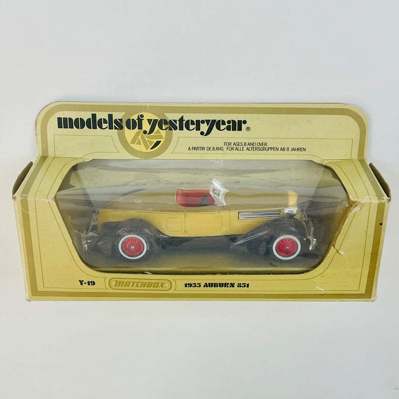 1978 Matchbox Lesney 1:43 Models of Yesteryear 1933 Auburn 851 Supercharged Speedster dorado Llantas de Goma de Inglaterra - Escala 1:43