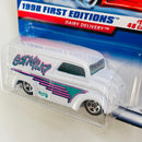 1998 Hot Wheels First Editions Dairy Delivery blanco 5SP base Malasia variante Tarjeta Auto Rojo Primera Edición