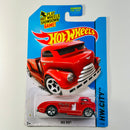 2015 Hot Wheels HW City Mig Rig rojo 5SP base ZAMAC
