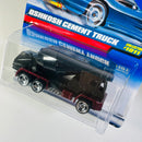 1999 Hot Wheels Oshkosh Cement Truck 1011 rojo metálico con negro SB
