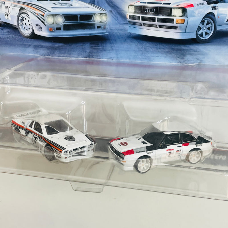 2022 Hot Wheels Premium Car Culture Group B 2 Pack Set de 2 con Llantas de Goma RR - Lancia Rally 037, 84 Audi Sport Quattro