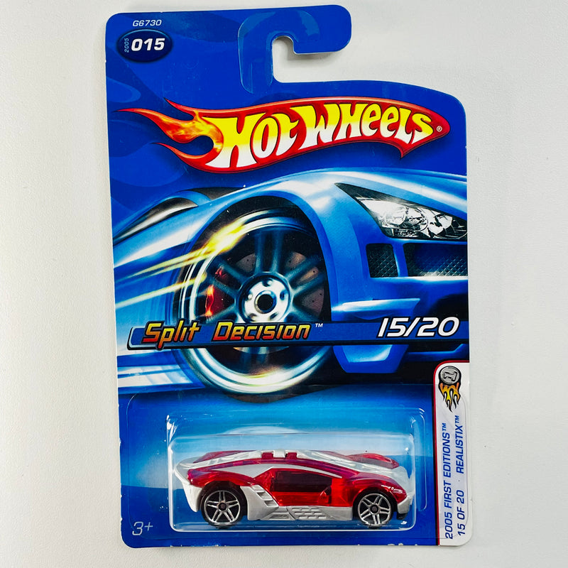 2005 Hot Wheels First Editions Realistix Split Decision 015 plata metálico PR5