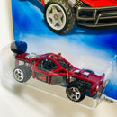 2009 Hot Wheels Rebel Rides Roll Cage rojo 5SP base ZAMAC